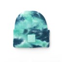 Deep Teal/sea Green C.C® Tie Dye Boyfriend Beanie | AILI'S CORNER